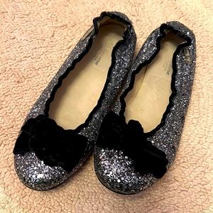 Pili Carrera Girls Shoes 35 Ballet Flats Silver Black  Glitter